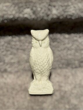 Belleek Ireland Vintage Owl Figurine Irish Porcelain Bird Collectible Statue